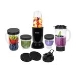 Faber Sportz Blender FSB 5-in-1 Nutrifit Nero|100% Copper Motor|Detachable SS Blade|5 PC Jars 1L+500ML+500ML Mug+300ML+300ML Dessert Cup|Dry & Wet Grinding|Nutri Blender Smoothie|2 Year Warranty