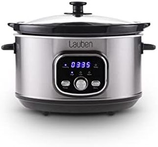 Lauben Mijoteuse 3500SB avec technologie Thermeffect®, technologie SlowHeat®, livre de cuisine, récipient intérieur en céramique, deux niveaux de température, réglage manuel de l'heure, 3,5 l