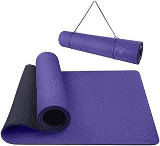 IUGA Yoga Mat Non Slip Textured Surface, Reversible Dual Color, Eco Friendly Yoga Mat with Carrying Strap, Thick Exercise & Workout Mat for Yoga, Pilates and Fitness (72"x 24"x 6mm )