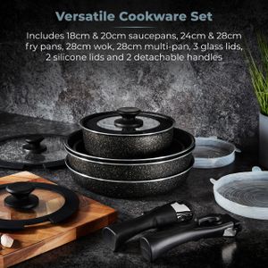 Tower Freedom 13-Piece Cookware Set – Non-Stick Pots and Pans