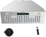 Range Hood Insert 30 inch, Ducted/Ductless 900 CFM Range Hood Insert with Charcoal Filter Included, Built-in Range Hoods Insert Stainless Steel With 4 Speed Gesture Sensing & 2 Pcs Adjustable Lights