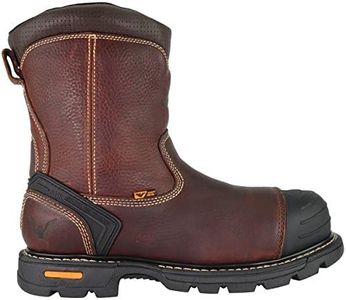 Thorogood GEN-Flex2 8” Side-Zip Wellington Pull On Work Boots for Men - Premium Leather with Safety Toe, Storm Welt Construction, and Traction Outsole; ASTM Rated