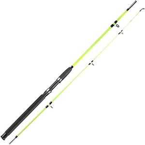 Sougayilang Fishing Rod, 2-Piece Composite Graphite & Glass Blanks Saltwater Trolling Rod Offshore Surf Fishing Pole for Catfish, Salmon Glass Fiber Spinning Rod - Yellow - 3.9ft