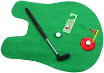 Toilet Golf, Dad Gift, Golf Drinker Toilet Toy Putting Golfing Game Indoor Practice Mini Golf Set Golf Training Accessory for Men Women and Kids