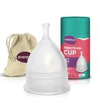 Evereve Menstrual Cup For Women-Large Size With Pouch, Silicone Body, Odour And Rash Free, No Leak, Protection For Up To 10-12 Hours, Fda Approved-1,1 Count