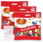 Jelly Belly 20 Assorted Flavours Jelly Beans, 3-Pack Bundle : Ideal for Halloween, Thanksgiving, Christmas and New Year's Eve - Vegan, Dairy-Free, Gluten-Free, Fat-Free, Peanut-Free Candy Treat for Kids & Families, Sweet Snack Alternative