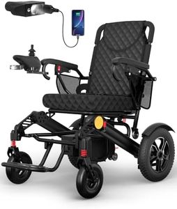 Electric Wheelchair for Adults, High Tech Electric Wheelchairs Support 350LB, 3 Seconds Folding Portable Wheelchair for Transport, All Terrain 500W Motorized Wheelchair with 20+ Miles Travel Range