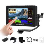 FEELWORLD F5 PRO X 1600nits Camera Monitor + Battery + Carry Bag Bundle, 5.5 Inch DSLR Touchscreen Daylight Visible Field 4K Monitor with 3D LUT HDMI Video Monitor 4K HDMI DC Input Output