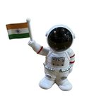 asiatick car Dashboard Accessory Solar Powered Astronaut with Indian Tricolour Flag Attractive Spacesuit Astronaut (White)