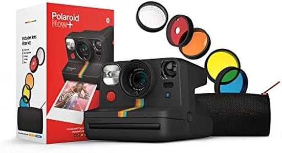 Polaroid Originals Now+ Black (9061) - Bluetooth Connected I-Type Instant Film Camera with Bonus Lens Filter Set