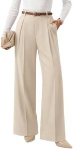 LILLUSORY Women's Wide Leg Work Pants Dress Business Casual Loose Slacks