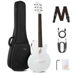 Enya NOVA GO SP1 Carbon Fiber Travel Guitar - 35" Acoustic Electric with Smart AcousticPlus Technology, Built-in Effects, USB Recording, Bluetooth Speaker, Beginner Bundle with Gig Bag & Accessories