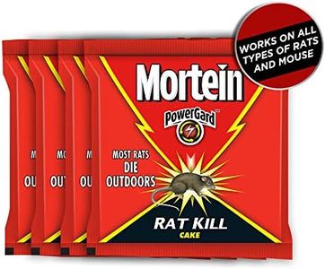 Mortein PowerGard Rat Kill Cake, 100 g (Pack of 4)| Kills rats outdoors in one feed | Effective against all types of rats, Red