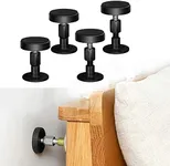 Krisler Adjustable Threaded Bed Frame Anti-Shake Tool, Headboard Stoppers, Bedside Anti Shake Tool for Beds Cabinets Sofas, 4PCs, 30-68mm (Black)