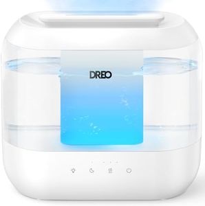 Dreo Humidifiers for Bedroom, Top Fill 4L Supersized Cool Mist Humidifier, 32H Runtime, 28 dB Quiet Ultrasonic Air Humidifier for Large Room, Plants, Baby Nursery, Indoor, Night Light, Easy to Clean