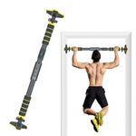 Wiselife Adjustable Heavy Pull Up Bar for Chin-ups, Pull-ups, Sit-ups & Home Gym Workout | For Men, Women & Kids| Without Screw Doorway Hanging Rod 27-40 inches | Weight upto 100 Kg