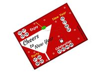 Cheers to New Year Theme Bingo Housie tambola Tickets (Printed on Hard Sheet, Big Size Tickets, 48 Cards) Design Code :CA156