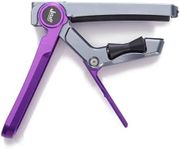 2025 Upgrade Rolling Guitar Capo, Aluminum Alloy - CNC Metal Carving Capo for Acoustic and Electric Guitars, Unique Folding and Hiding Design, Silky Smooth Movement, Precise Tuning. (PURPLE)