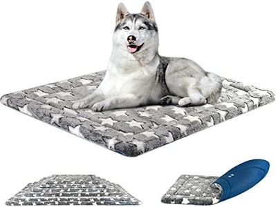 KROSER Dog Bed Reversible (Warm&Cooling), Machine Washable Crate Pad, Pet Mat for Small to Large Dog from 25lbs to110lbs, for Small to XXX-Large Dogs