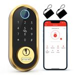 Smart Lock SMONET Bluetooth Keyless Entry Keypad Smart Deadbolt-Fingerprint Electronic Deadbolt Door Lock-App Control, Remote Ekeys Sharing, App Monitoring Easy to Install for Homes and Hotel