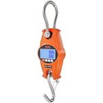 VEVOR Digital Crane Scale, 660 lbs/300 kg, Industrial Heavy Duty Hanging Scale with Cast Aluminum Case & LCD Screen, Handheld Mini Crane with Hooks for Farm, Hunting, Fishing, Outdoor, Garage (Orange)