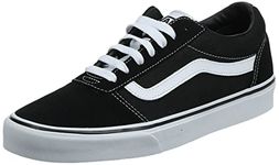 Vans Classic, Unisex Children's Sports Shoes, Skateboarding, Black Suede Canvas Black White Car, 6.5 UK