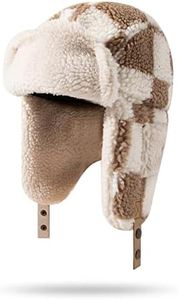 CLAPE Aviator Fur Trapper Hat Ushanka Eskimo Russian Hat Thick Ear Protection Cold-Proof Trooper Hat for Skiing, Khaki