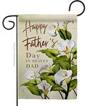 Breeze Decor Father's Day in Heaven Garden Flag Family Dad Daddy Papa Grandpa Best Parent Sibling Relatives Grandparent House Decoration Banner Small Yard Gift Double-Sided, Made In USA