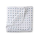 100% Muslin Cotton 4 Layer Newborn Baby Blanket | Baby Wrap | Bedspread for Baby Upto 5 Years, Soft Dream Blanket, Baby Blankets for Girls & Boys, Lightweight Newborn Nursery & Crib Blanket_Dot Blue