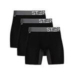 STEP ONE Mens Underwear Boxers 3-Pa