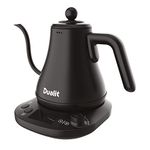 Dualit Pour Over Fast Boil Electric Kettle - Matt Black -Gooseneck Precision Spout - Digital Display Screen - Highly Energy Efficient 800ml Capacity - 72960