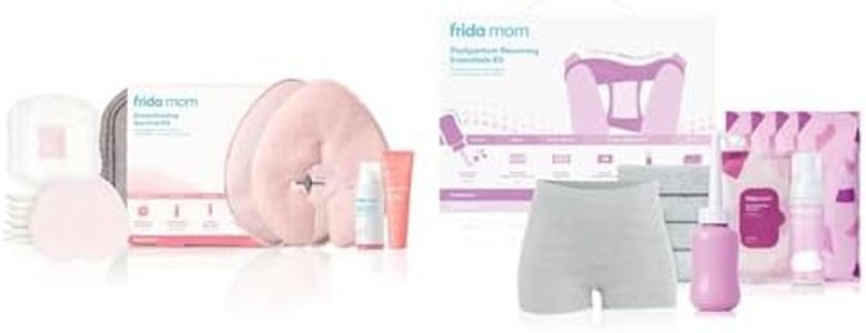 Frida Mom Breastfeeding & Postpartum Essentials Bundle: Nursing Survival Kit & Postpartum Recovery Set - Gift Set with Reusable Breast Relief Packs, Nipple Care, Perineal Healing, and More