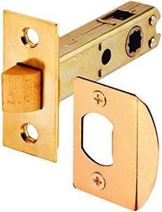 Prime-Line E 2281 Passage Door Latch, 9/32 In. and 1/4 In. Square Drive, Steel, Brass Finish (Single Pack)