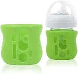 Olababy Silicone Sleeve for Avent Natural Glass Baby Bottles (4 oz, Green)