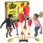 The Original Stomp Rocket Dueling Rockets Launcher, 4 Rockets and Toy Rocket Launcher - Outdoor Rocket STEM Gift for Boys and Girls Ages 6 Years and Up - Great for Outdoor Play