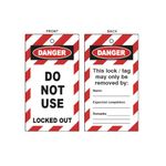 CenturionDo Not Use Lockout Safety Tags, Double Sided Message, Supplied in Packs of 10 Complete with Cable Ties