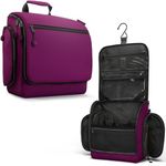 VENTURE 4TH Premium Hanging Travel Toiletry Bag for Women and Men - Mens Travel Bag Toiletry with Expandable Compartments and Detachable TSA Friendly Clear Pouch, Purple, Travel Toiletry Bag