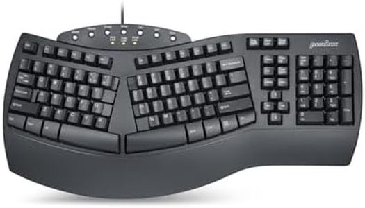 Perixx PERIBOARD-512 Wired Ergonomic Natural Split Keyboard, 7 Multimedia Keys, Black, Full US English Layout