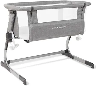 Baby Delight Beside Me Dreamer Bassinet | Bedside Sleeper | 6-Position Height Adjustment | Charcoal Tweed