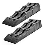 Savieva Caravan Levelling Ramps - 2 Pack Heavy-Duty Motorhome & Campervan Leveling Blocks, Non-Skid 3 Step Levelling Camping Car Ramps for Caravans and RVs - 4 Ton Capacity