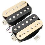 Musiclily Pro Alnico 5 Magnet Uncovered Humbucker Neck Bridge Pickups Set 7.8K/8.8K for Electric Guitar, Zebra