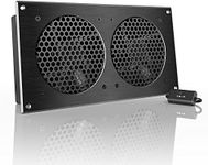 AC Infinity AIRPLATE S7 Quiet Cooling Fan System 12 with Speed Control for Home Theater AV Cabinets