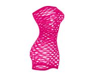 ds. distinctive style Fishnet Lingerie Women Bodysuit Strapless Nightwear One Size Chemise for Lady for Women (Magenta)