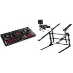 Numark Mixtrack Pro FX 2 Deck DJ Controller + Pyle Portable Dual Laptop Stand