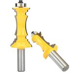 Woodworking Milling Cutter, 2pcs Crown Molding Router Bit 1/2 Inch Shank Woodworking Milling Cutter