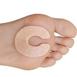 Chiroplax C-Shaped Felt Callus Pads Ball of Foot Cushion Forefoot Protector Metatarsal Rubbing Pain Relief | 3/16" Thick (48 Pack)