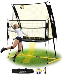 Volleyball Training Net System - Sturdy, Adjustable, and Portable Volleyball Practice Net | Roller Bag and Volleyball Kits Included | Perfect for Team or Solo Training