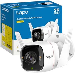 TP-Link Tapo Outdoor Security Camera, Wireless/Wired, 2K QHD, 4MP, Color Night Vision, IP66, Smart AI Motion Detection & Notifications, Vioce Control, Two-Way Audio, SD Card Slot (Tapo C320WS)