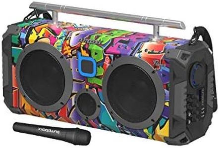 Bumpboxx Bluetooth Boombox Flare8 NYC Graffiti | Retro Boombox with Bluetooth Speaker | Rechargeable Bluetooth Speaker