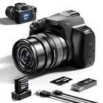 G-Anica Digital Camera, 4k&64MP Cameras for Photography，Video Camera，40X Zoom Vlogging Camera for YouTube with Flash, WiFi & HDMI Output，32GB SD Card(2 Batteries)